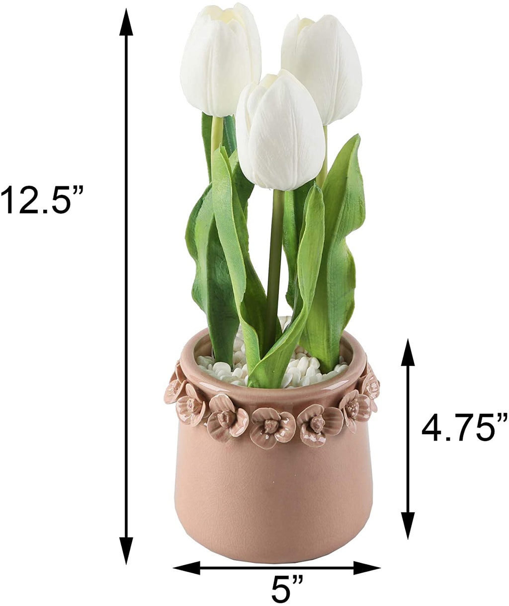 Faux tulip petal and stem detail