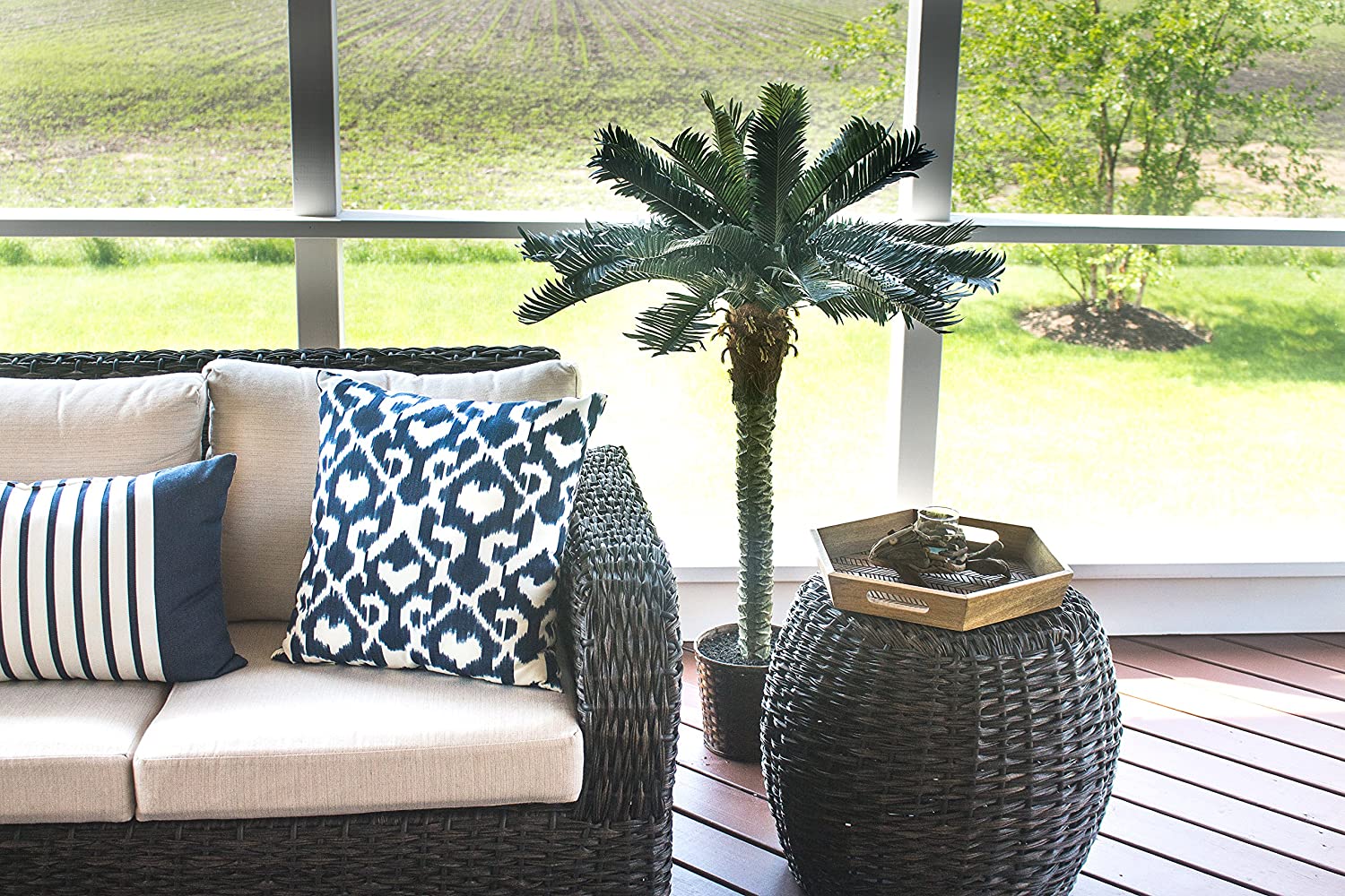 Silk palm tree full height