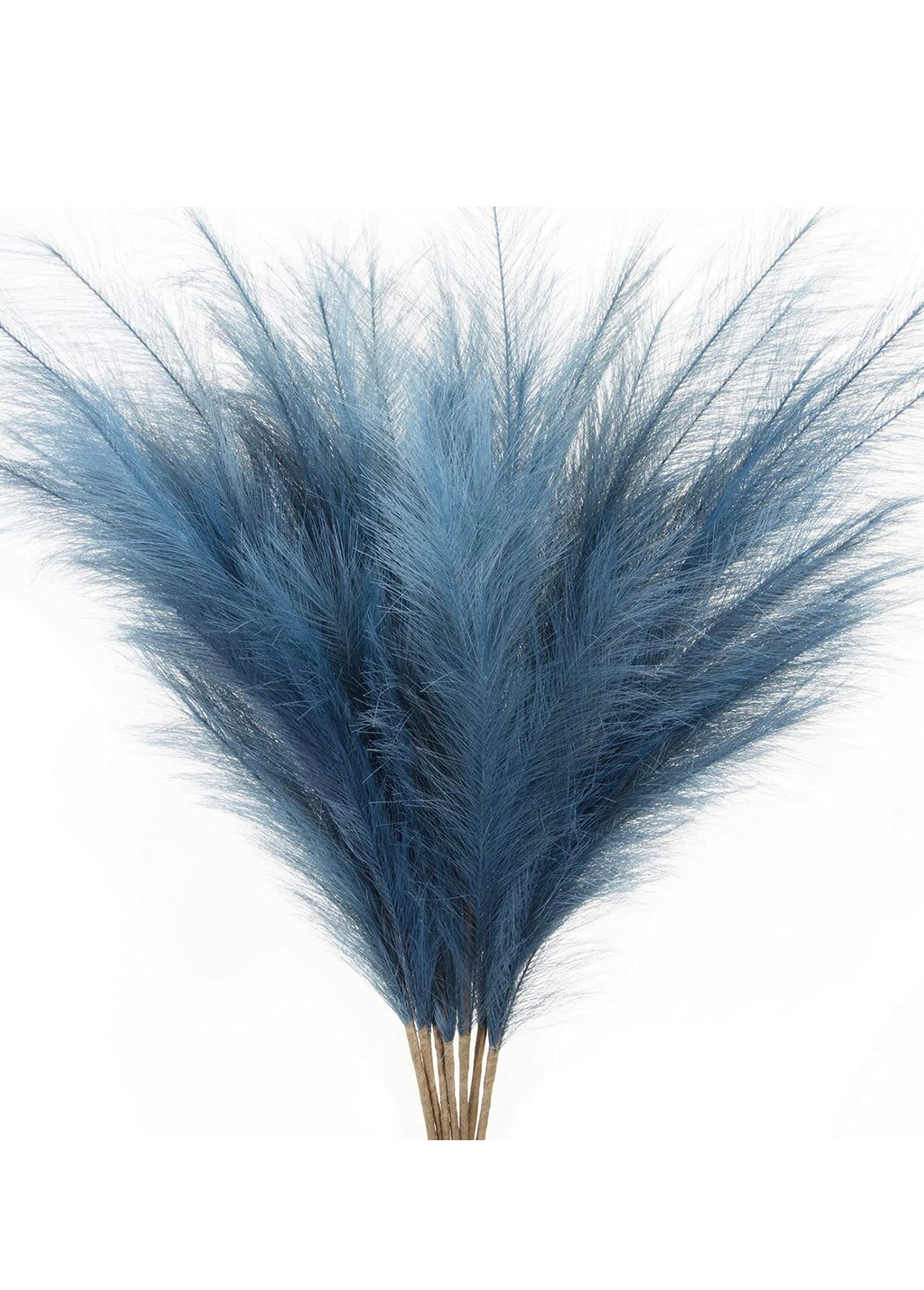 Faux pampas grass stems in a vase